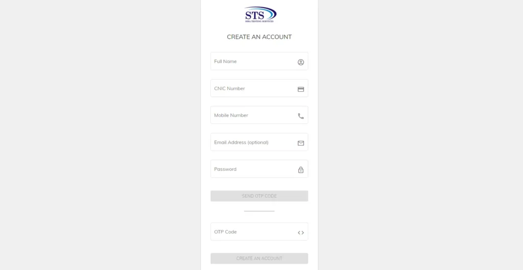 STS Create Account