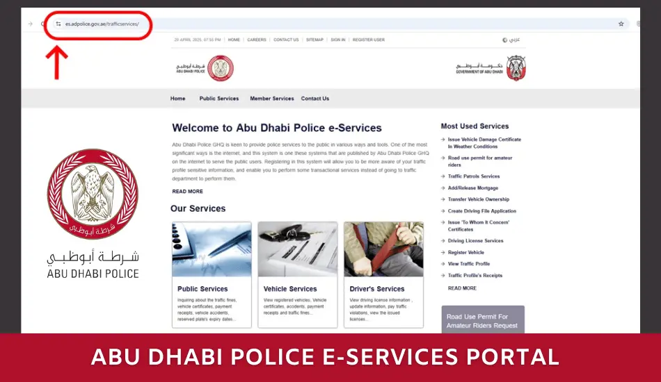 Abu Dhabi Police E-Services Portal