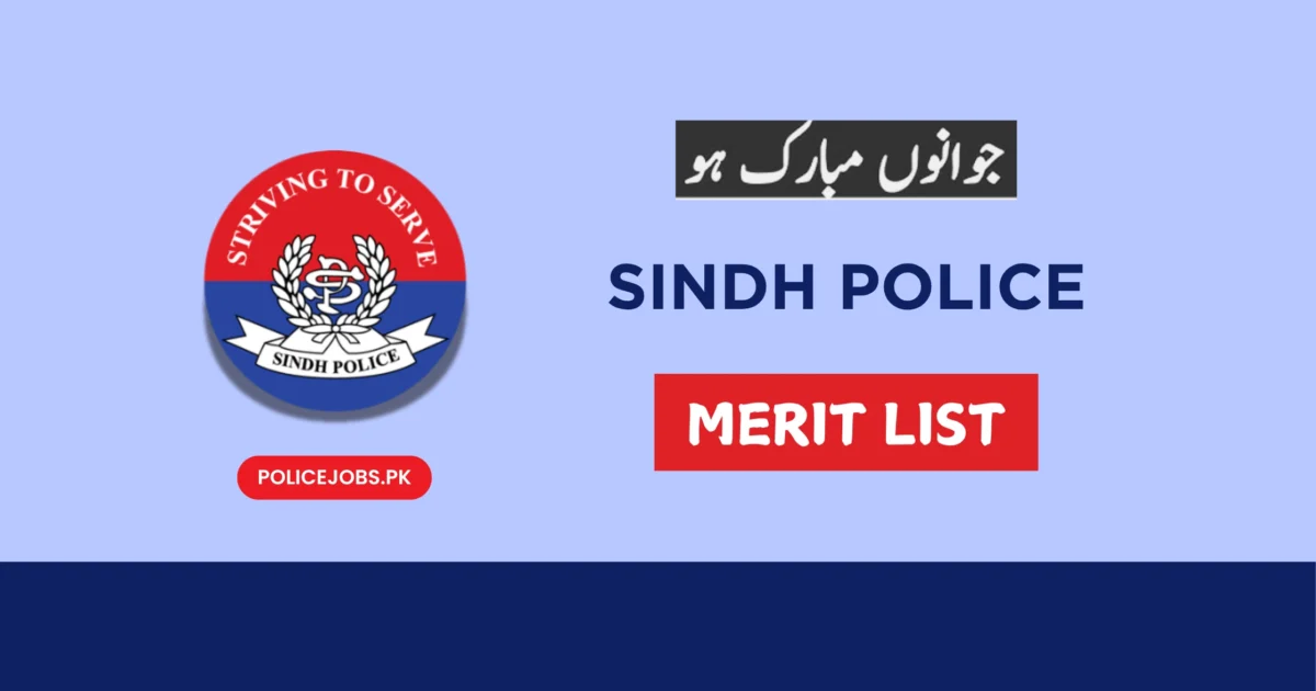 Sindh Police Merit List 2025 PDF Download