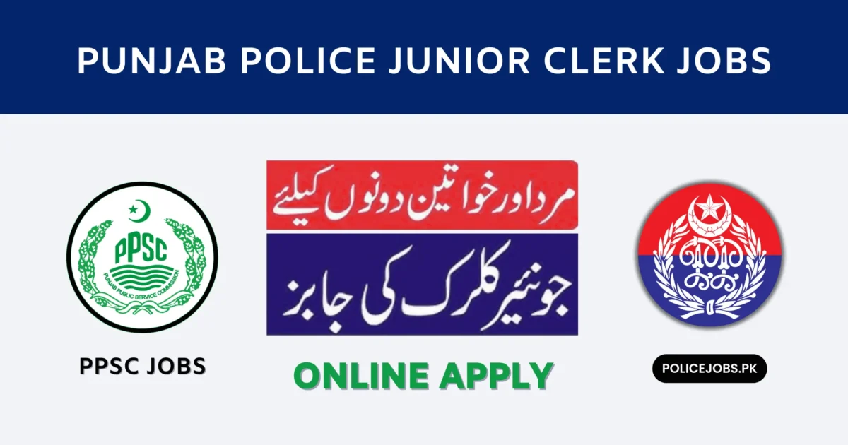 Junior Clerk Jobs in Punjab Police PPSC