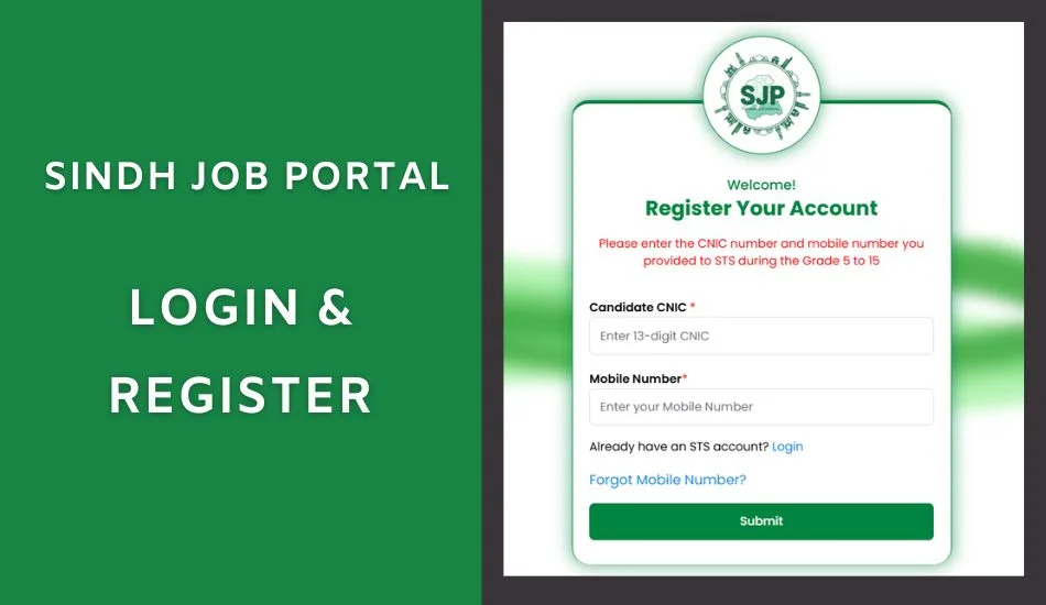 SJP Sindh Job Portal 2025 Apply Online And Registration